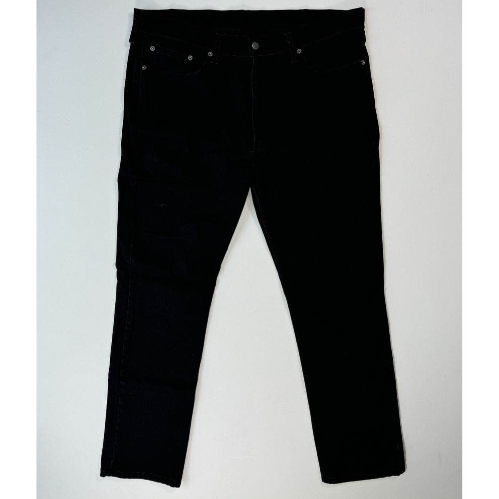 Levis 514 Mens 38x32 Slim Straight Black Jeans 00514-0730 Work Grunge Casual